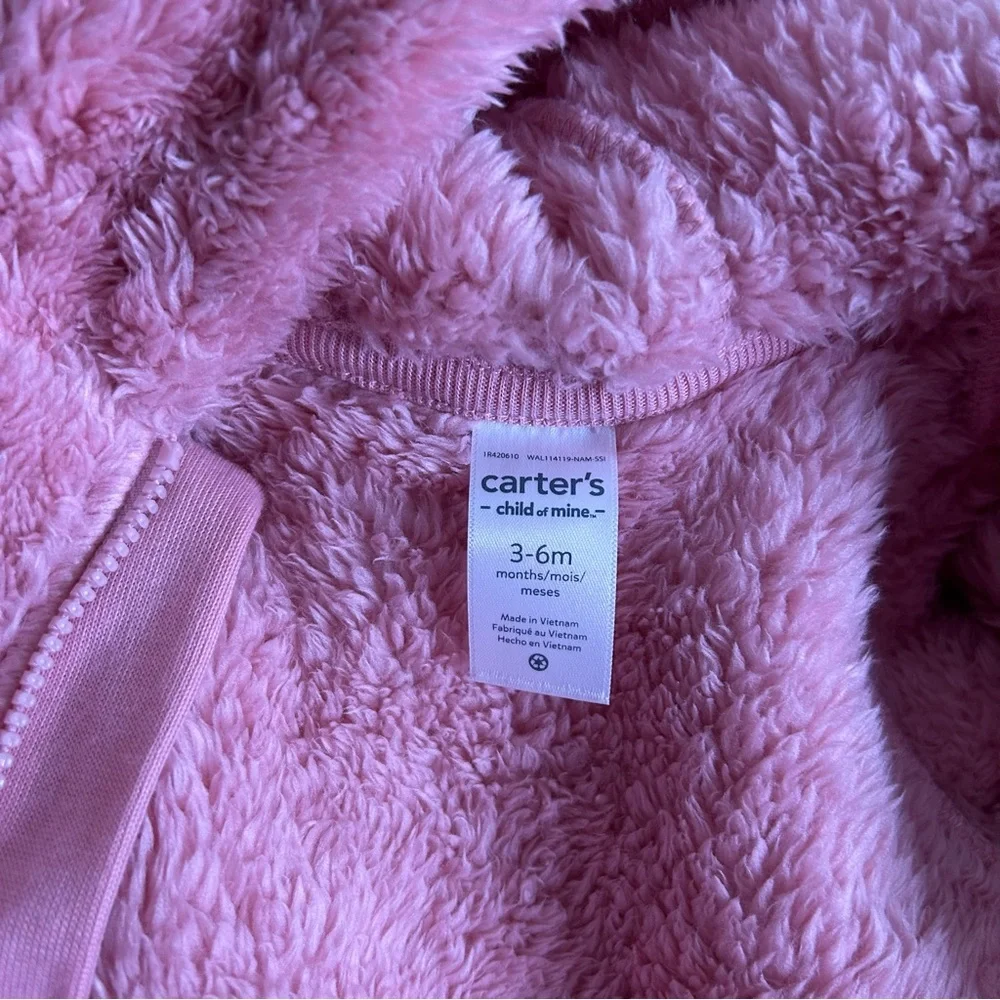 Bundle Carter's‎ Pink Sherpa One piece jumpsuit size 3-6M